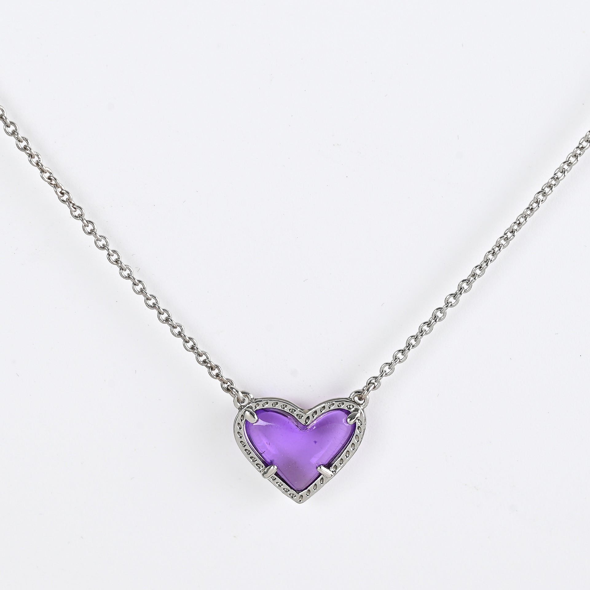 Cubic Zirconia Heart Pendant Necklace