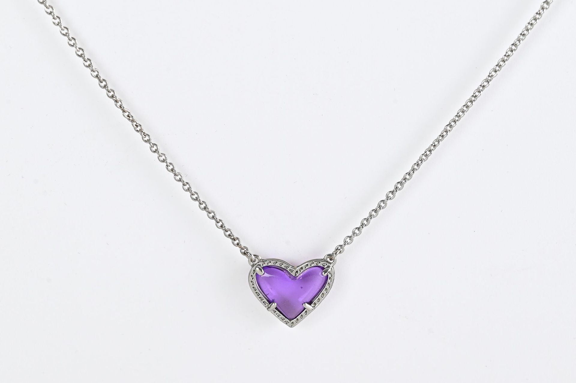 Cubic Zirconia Heart Pendant Necklace