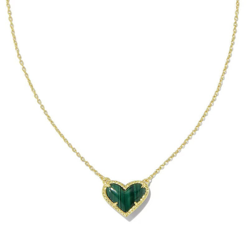Cubic Zirconia Heart Pendant Necklace